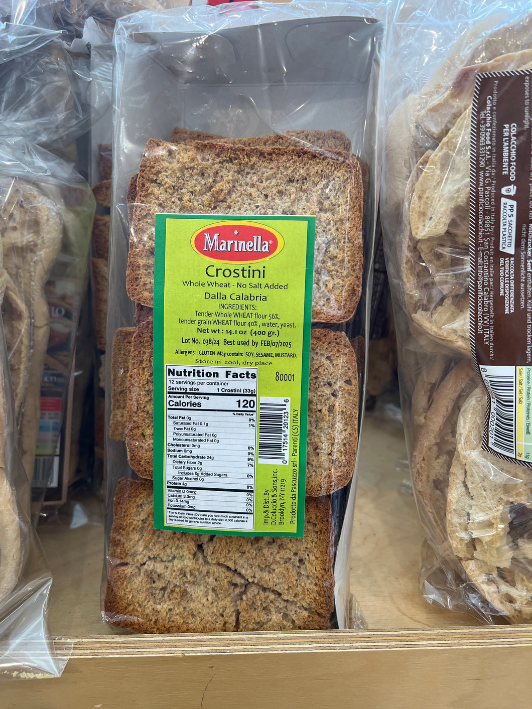 Marinella - Crostini Whole Wheat - No Salt - 400g
