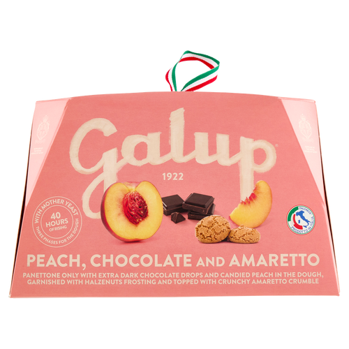 Galup - Panettone Peach, Chocolate and Amaretto - 750g (26.5oz)