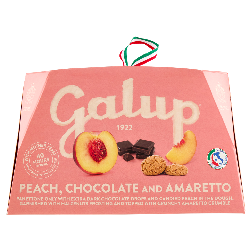 Galup - Panettone Peach, Chocolate and Amaretto - 750g (26.5oz)