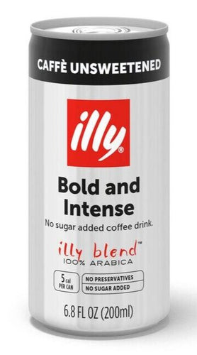 illy - Coffee Drink Caffe' Unsweetened - Can 200ml (6.8 FL OZ).