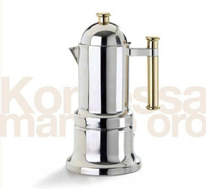 Kontessa - Gold Stove Top Espresso Pot by Vev Vigano – Cerini